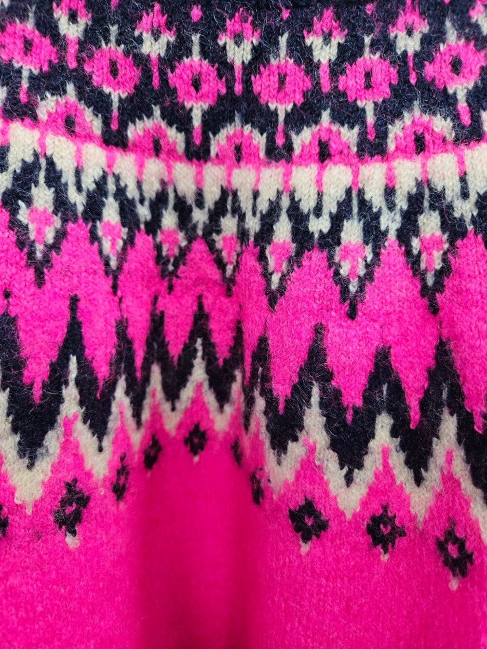 Gap Kids Girls Pink Fair Isle Mockneck Sweater Knit Pullover Size XL 12 Cozy - Picture 4 of 10